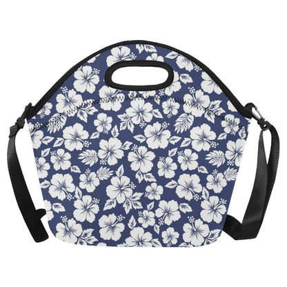 Hibiscus Pattern Print Design HB012 Neoprene Lunch Bag-JorJune