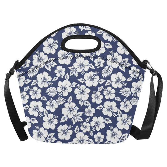 Hibiscus Pattern Print Design HB012 Neoprene Lunch Bag-JorJune