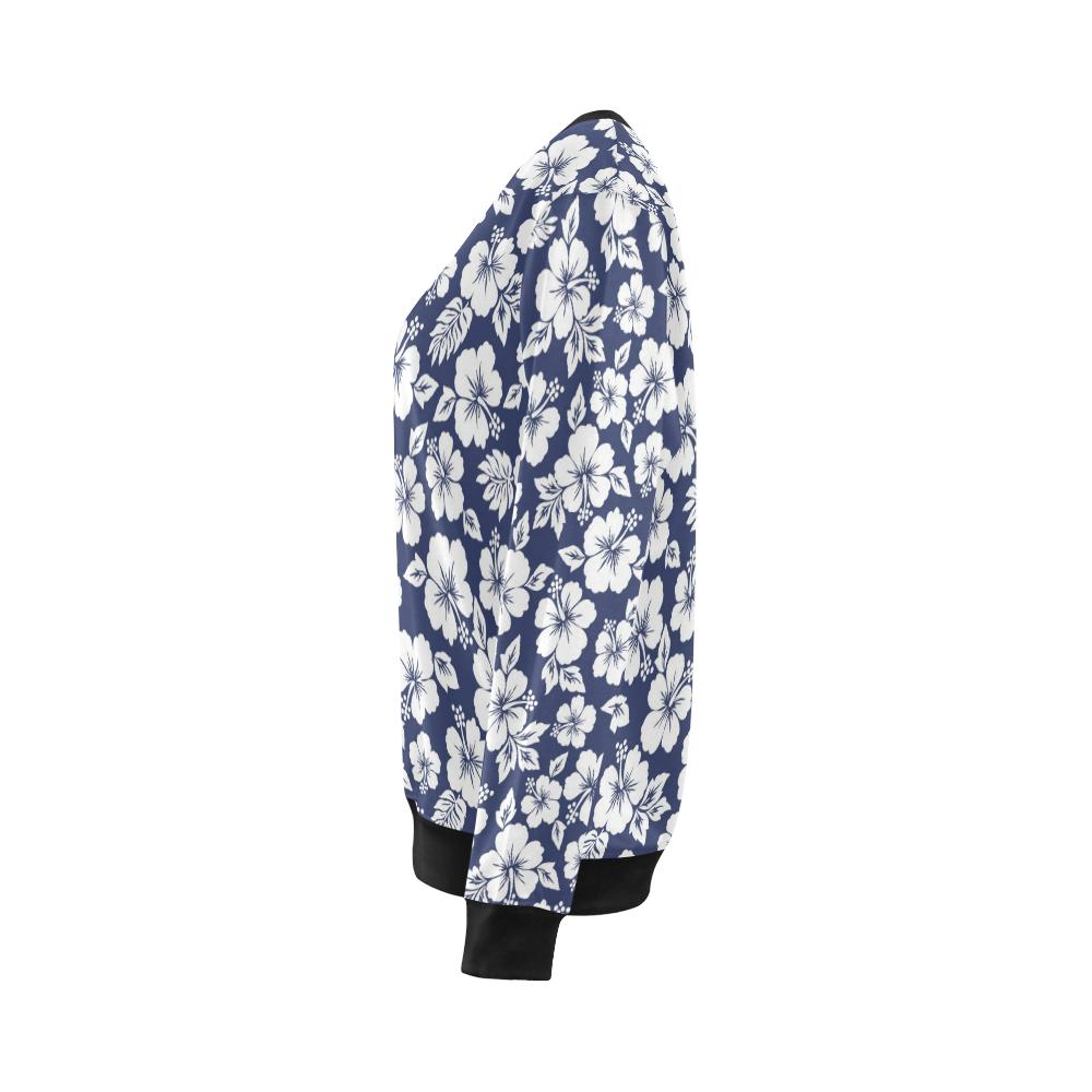 Hibiscus Pattern Print Design HB012 Women Long Sleeve Sweatshirt-JorJune