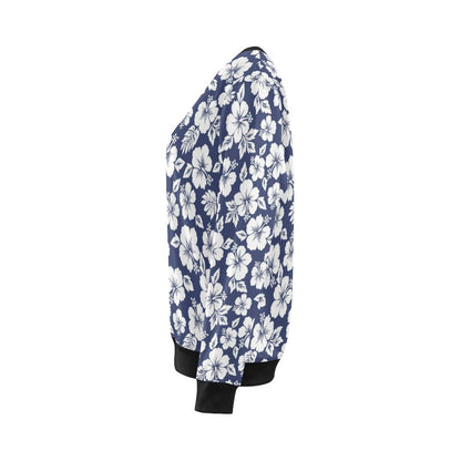 Hibiscus Pattern Print Design HB012 Women Long Sleeve Sweatshirt-JorJune