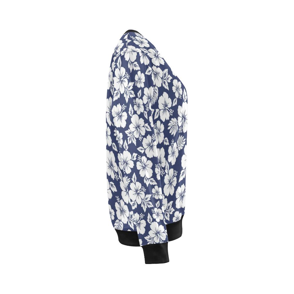 Hibiscus Pattern Print Design HB012 Women Long Sleeve Sweatshirt-JorJune