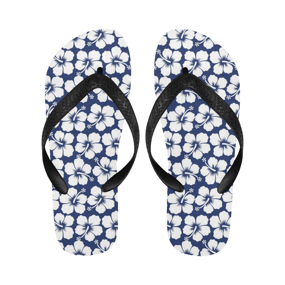 Hibiscus Pattern Print Design HB013 Flip Flops-JorJune