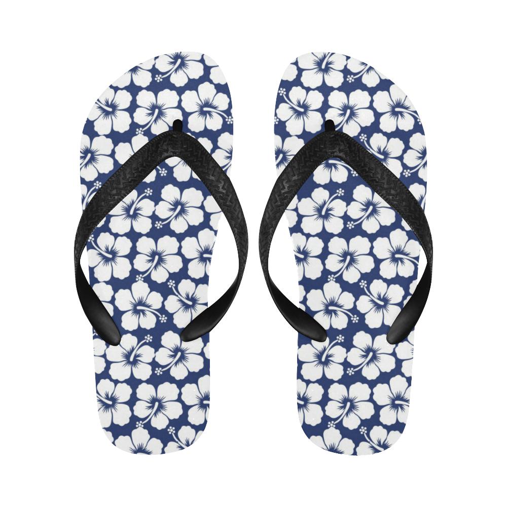 Hibiscus Pattern Print Design HB013 Flip Flops-JorJune