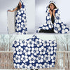 Hibiscus Pattern Print Design HB013 Hooded Blanket-JORJUNE.COM