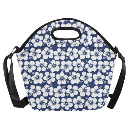 Hibiscus Pattern Print Design HB013 Neoprene Lunch Bag-JorJune