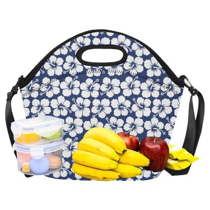 Hibiscus Pattern Print Design HB013 Neoprene Lunch Bag-JorJune