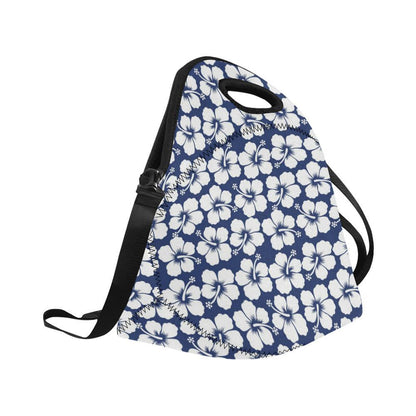 Hibiscus Pattern Print Design HB013 Neoprene Lunch Bag-JorJune