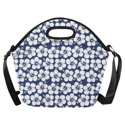 Hibiscus Pattern Print Design HB013 Neoprene Lunch Bag-JorJune
