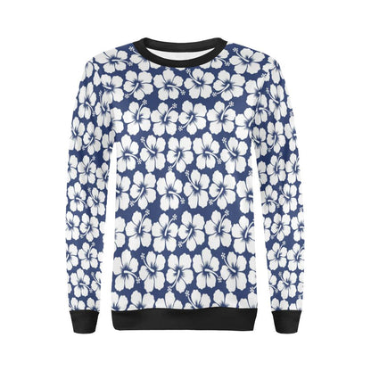 Hibiscus Pattern Print Design HB013 Women Long Sleeve Sweatshirt-JorJune