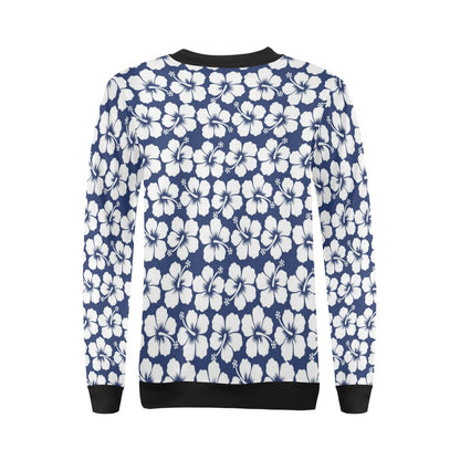 Hibiscus Pattern Print Design HB013 Women Long Sleeve Sweatshirt-JorJune