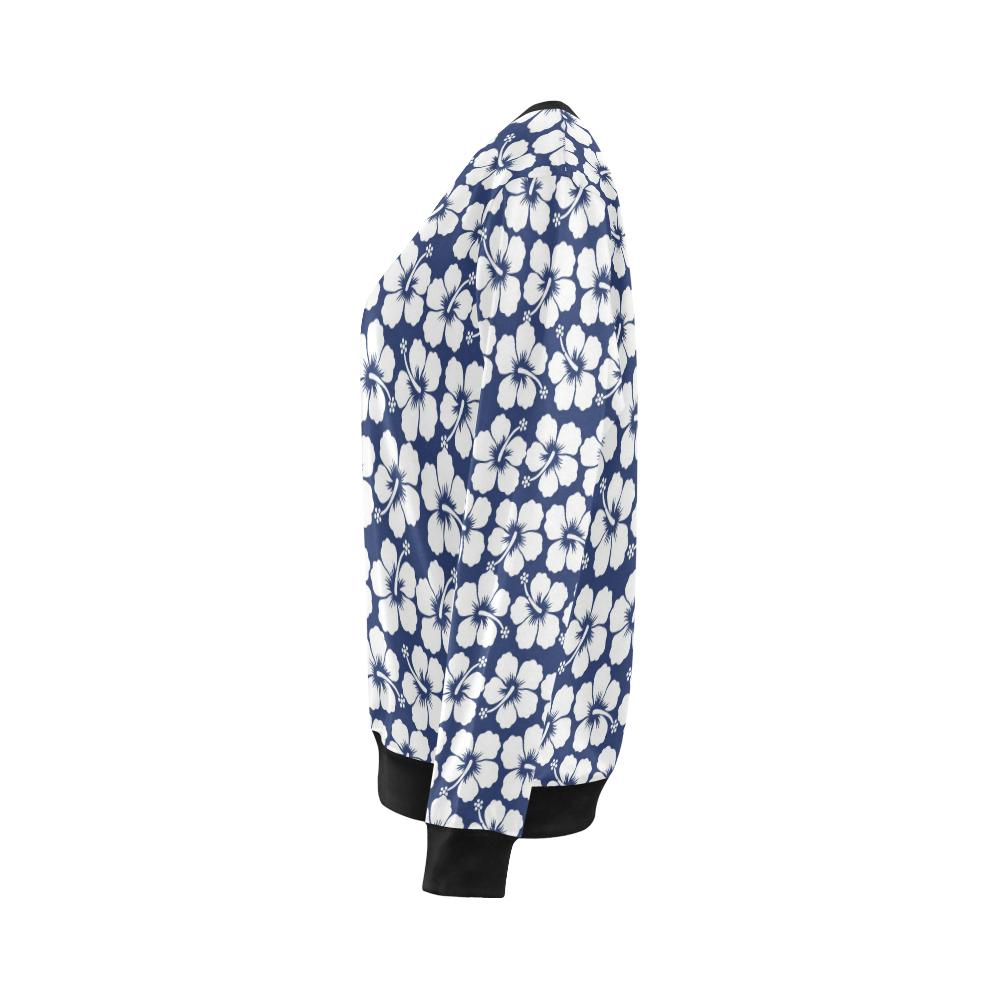 Hibiscus Pattern Print Design HB013 Women Long Sleeve Sweatshirt-JorJune