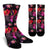 Hibiscus Pattern Print Design HB014 Crew Socks-JORJUNE.COM