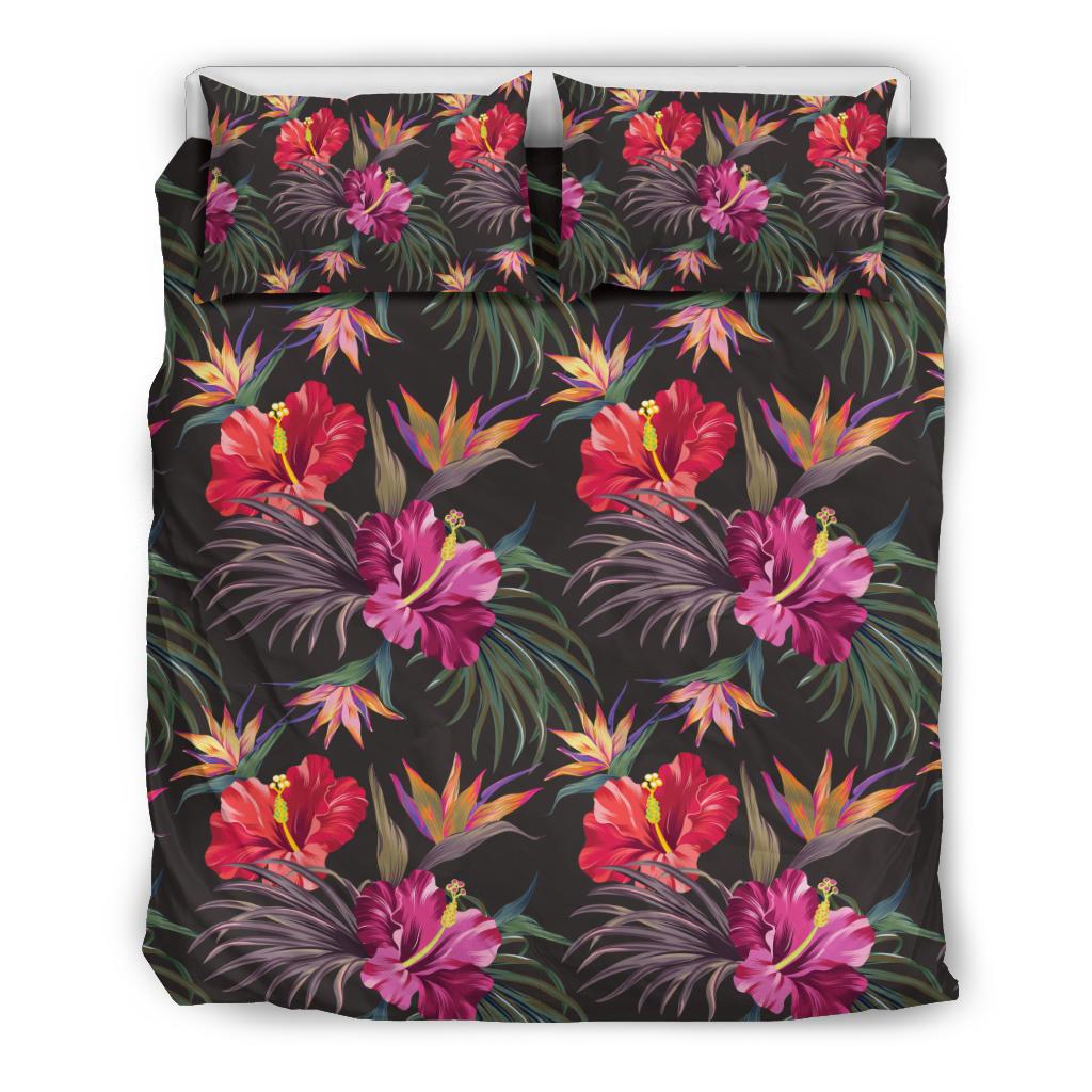 Hibiscus Pattern Print Design HB014 Duvet Cover Bedding Set-JORJUNE.COM