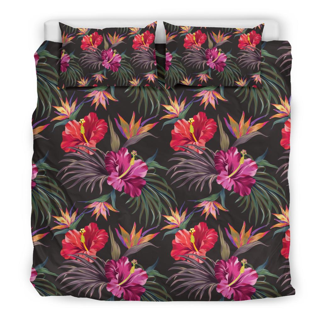 Hibiscus Pattern Print Design HB014 Duvet Cover Bedding Set-JORJUNE.COM