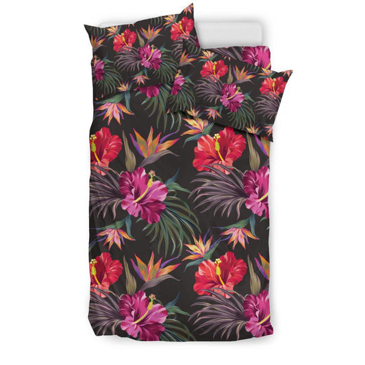 Hibiscus Pattern Print Design HB014 Duvet Cover Bedding Set-JORJUNE.COM