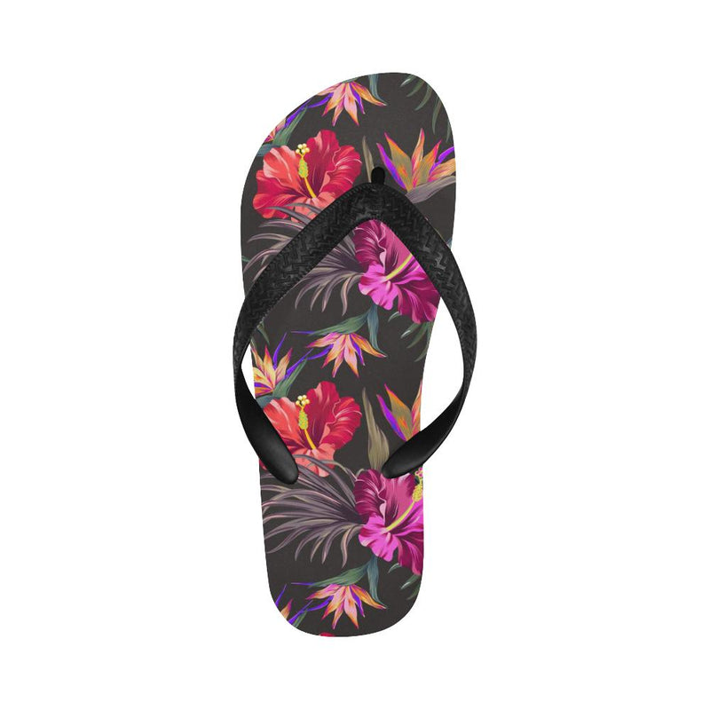 Hibiscus Pattern Print Design HB014 Flip Flops-JorJune