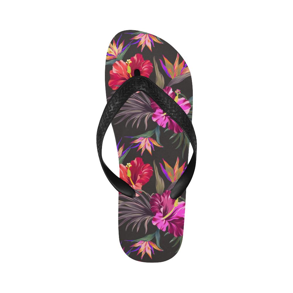 Hibiscus Pattern Print Design HB014 Flip Flops-JorJune