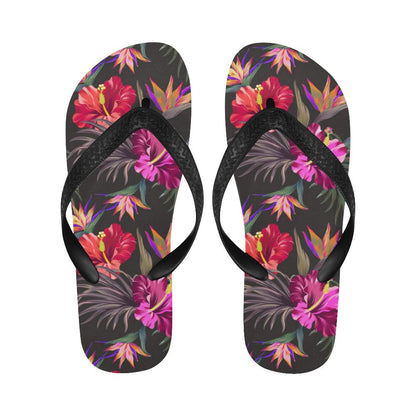 Hibiscus Pattern Print Design HB014 Flip Flops-JorJune