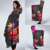 Hibiscus Pattern Print Design HB014 Hooded Blanket-JORJUNE.COM