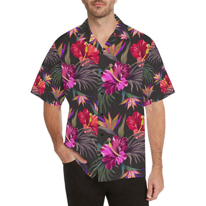 Hibiscus Pattern Print Design HB014 Men Hawaiian Shirt-JorJune