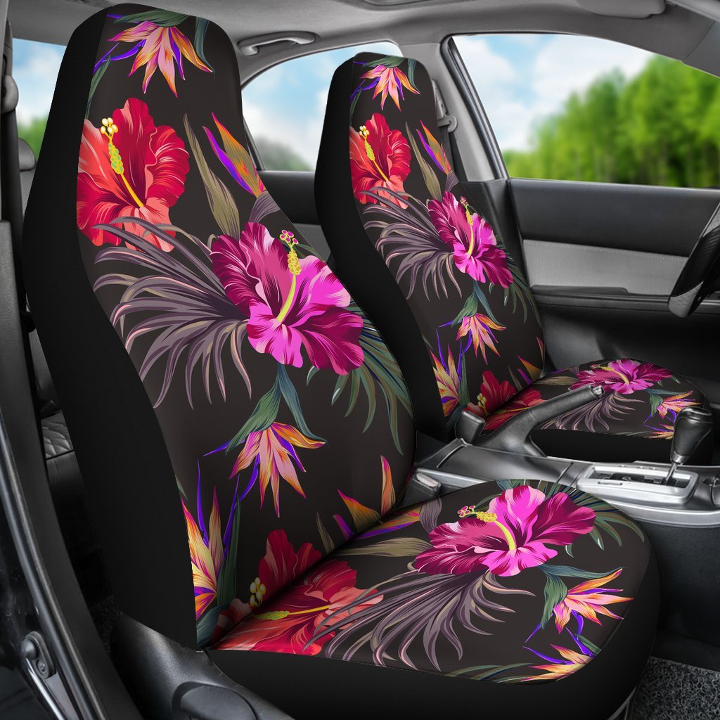 Hibiscus Pattern Print Design HB014 Universal Fit Car Seat Covers-JorJune