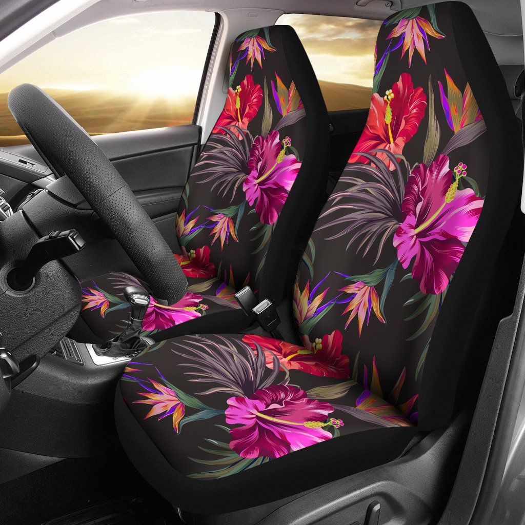 Hibiscus Pattern Print Design HB014 Universal Fit Car Seat Covers-JorJune