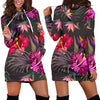 Hibiscus Pattern Print Design HB014 Women Hoodie Dress