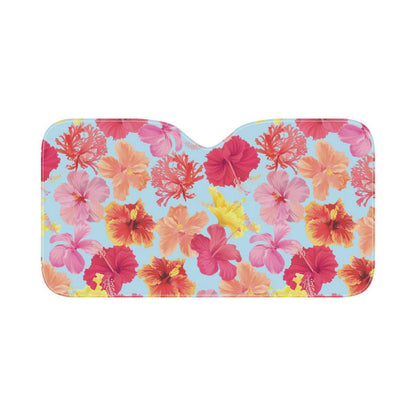 Hibiscus Pattern Print Design HB020 Car Sun Shade-JorJune
