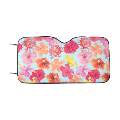 Hibiscus Pattern Print Design HB020 Car Sun Shade-JorJune