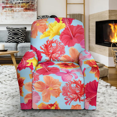 Hibiscus Pattern Print Design HB020 Recliner Slipcover-JORJUNE.COM