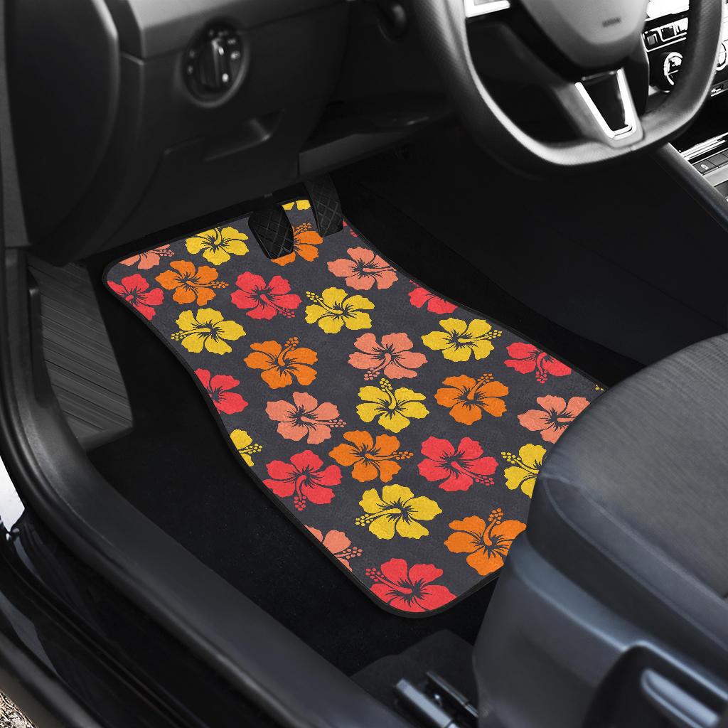 Hibiscus Pattern Print Design HB024 Car Floor Mats-JorJune