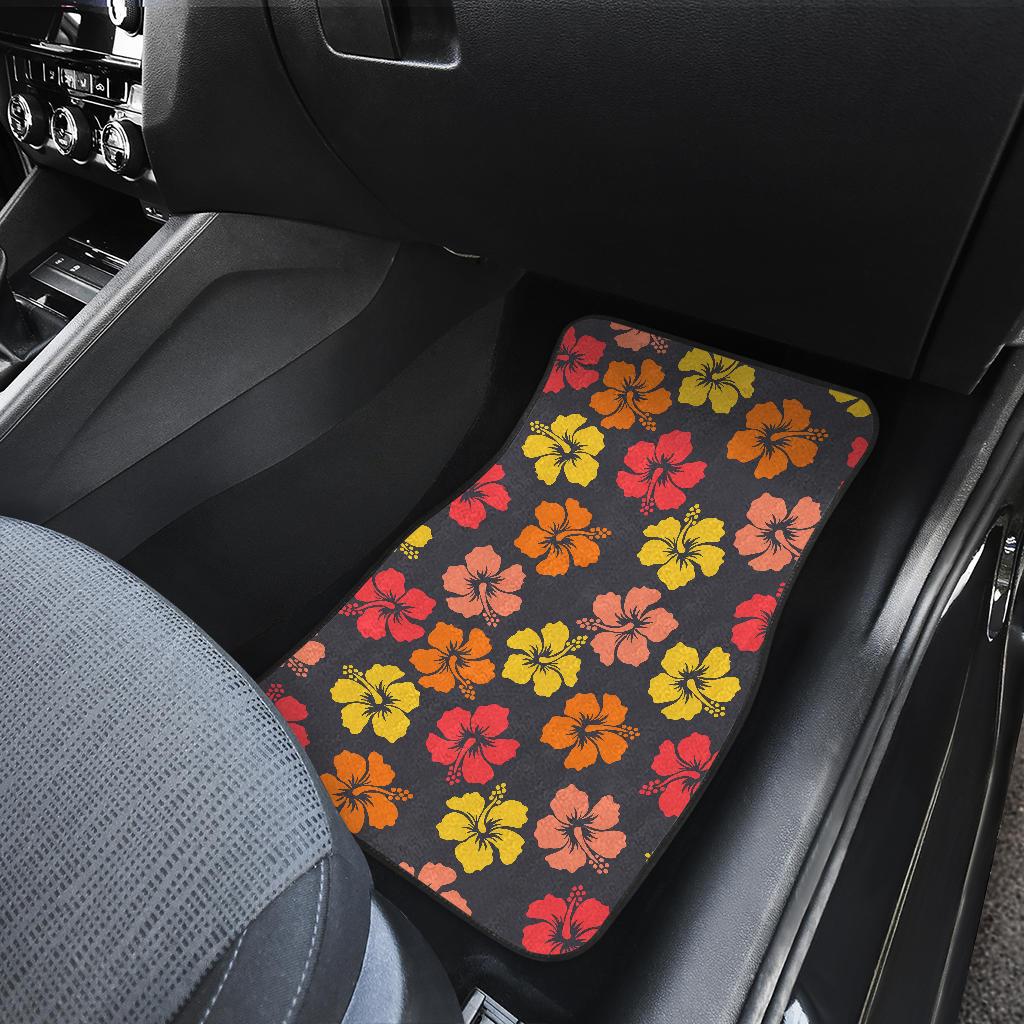Hibiscus Pattern Print Design HB024 Car Floor Mats-JorJune