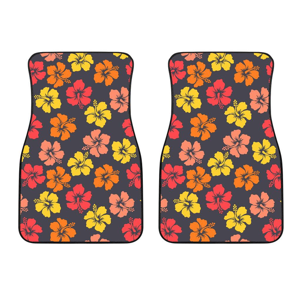Hibiscus Pattern Print Design HB024 Car Floor Mats-JorJune
