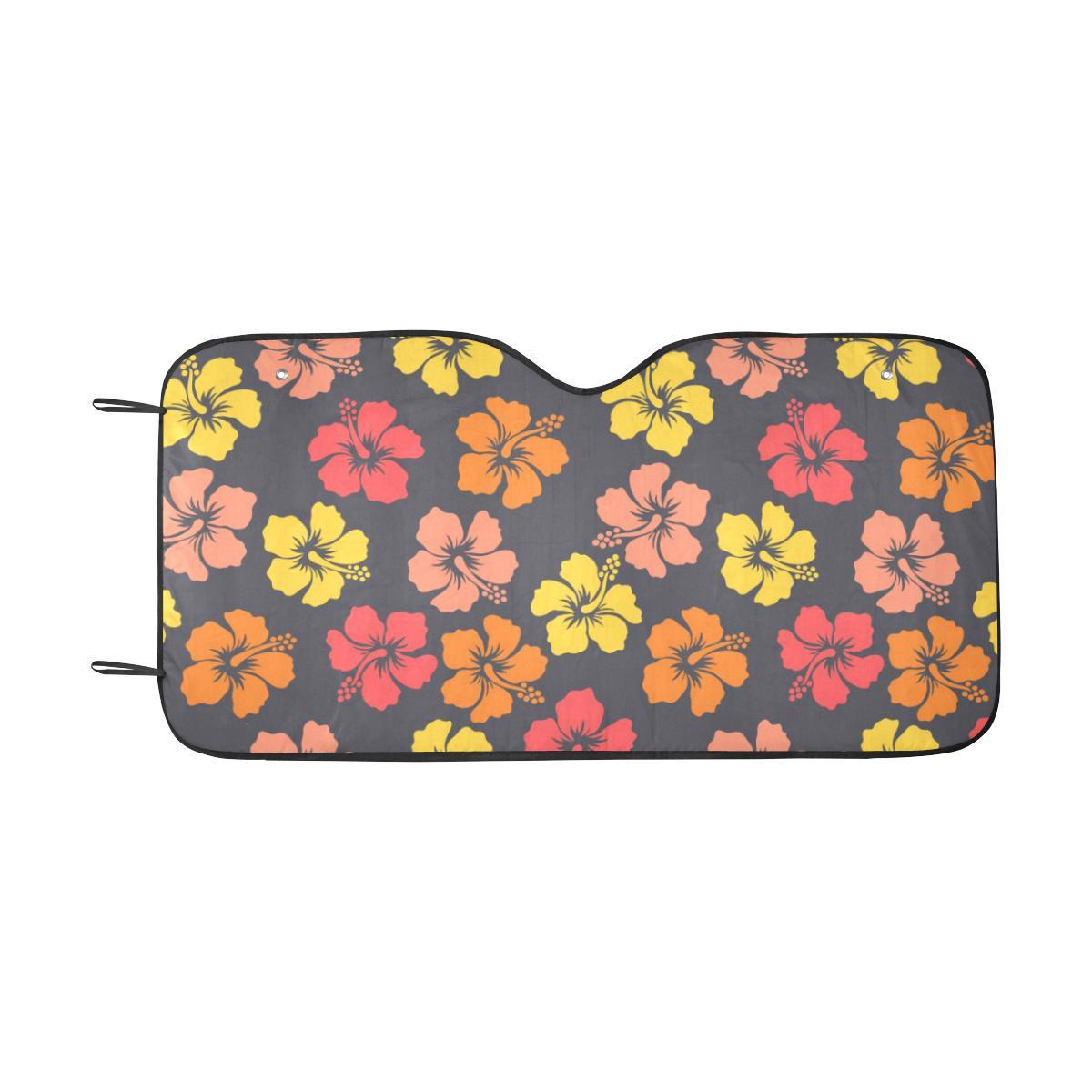 Hibiscus Pattern Print Design HB024 Car Sun Shade-JorJune