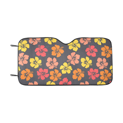 Hibiscus Pattern Print Design HB024 Car Sun Shade-JorJune