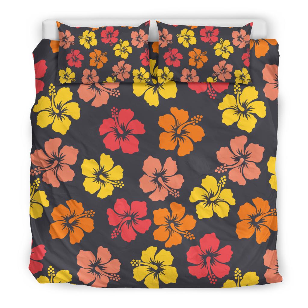 Hibiscus Pattern Print Design HB024 Duvet Cover Bedding Set-JORJUNE.COM