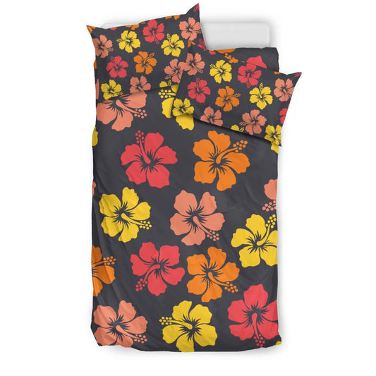 Hibiscus Pattern Print Design HB024 Duvet Cover Bedding Set-JORJUNE.COM