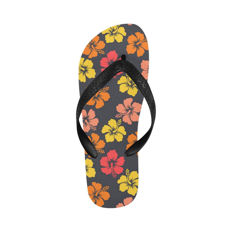 Hibiscus Pattern Print Design HB024 Flip Flops-JorJune