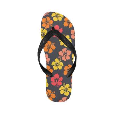 Hibiscus Pattern Print Design HB024 Flip Flops-JorJune