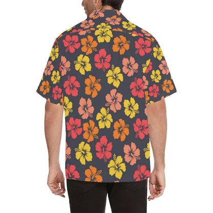 Hibiscus Pattern Print Design HB024 Men Hawaiian Shirt-JorJune