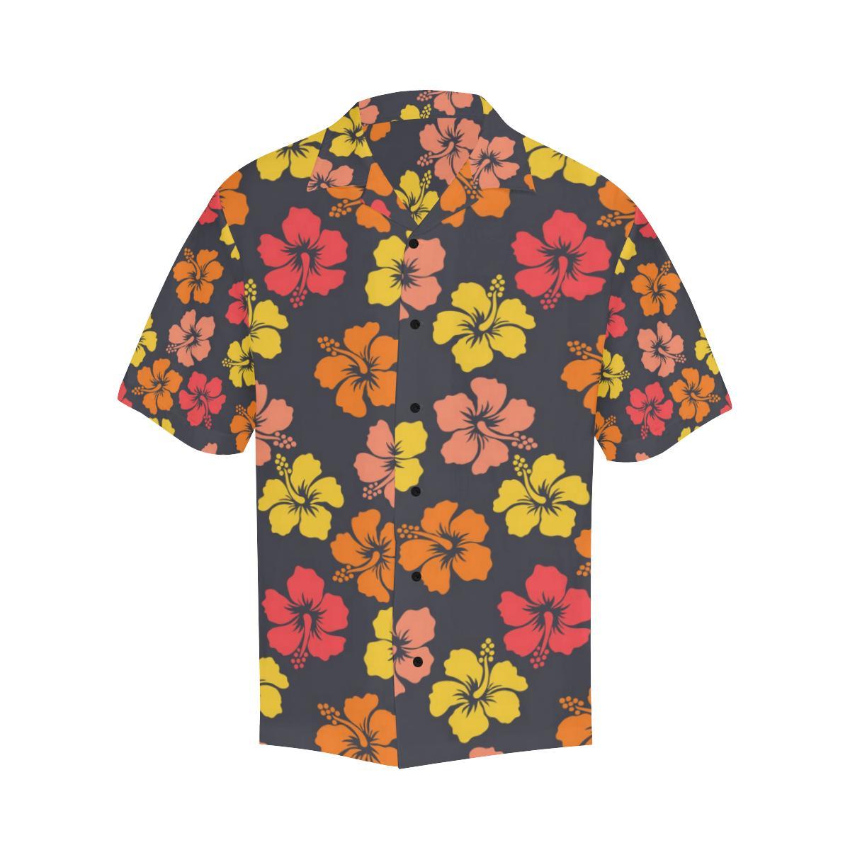 Hibiscus Pattern Print Design HB024 Men Hawaiian Shirt-JorJune