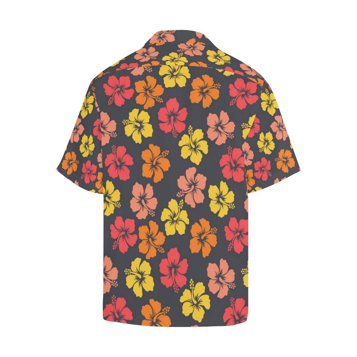 Hibiscus Pattern Print Design HB024 Men Hawaiian Shirt-JorJune