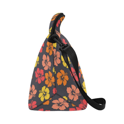 Hibiscus Pattern Print Design HB024 Neoprene Lunch Bag-JorJune