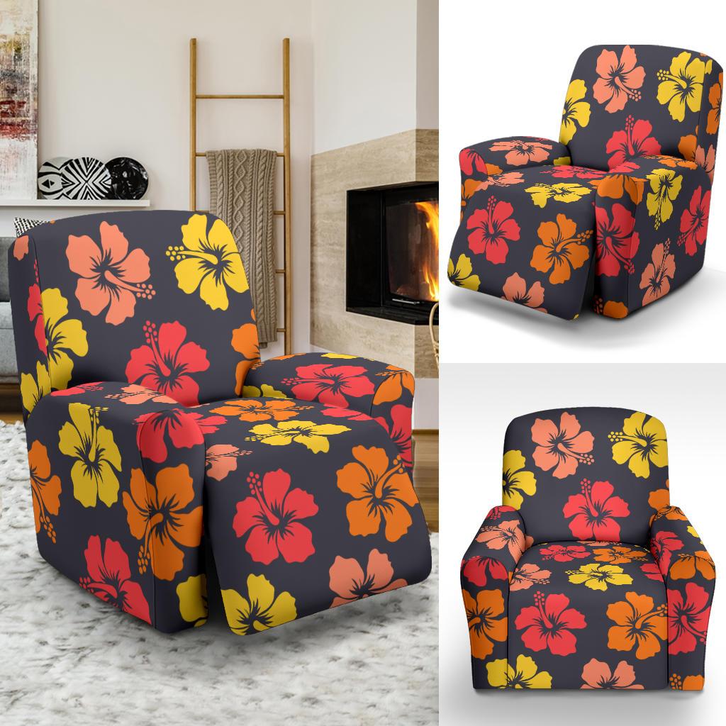 Hibiscus Pattern Print Design HB024 Recliner Slipcover-JORJUNE.COM