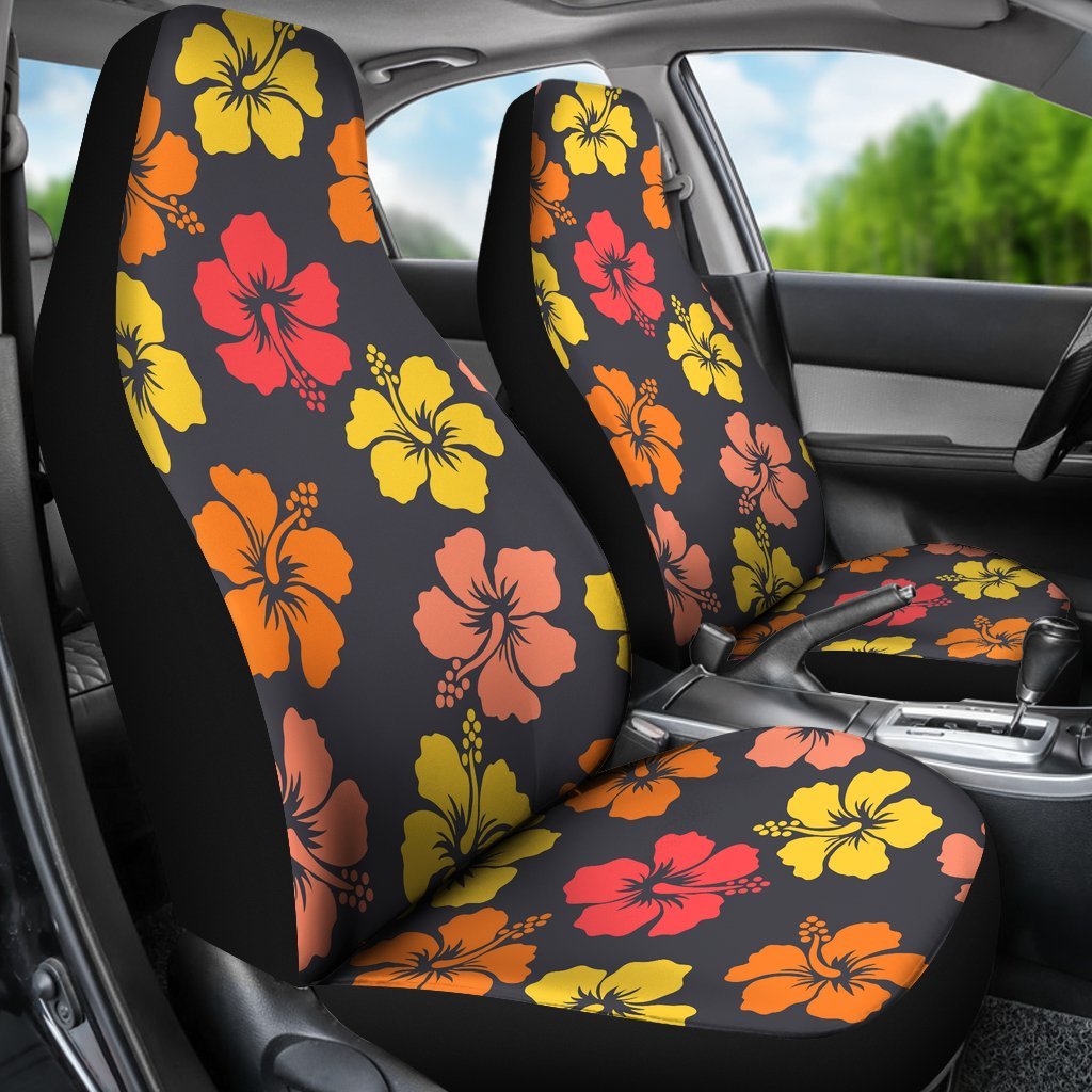 Hibiscus Pattern Print Design HB024 Universal Fit Car Seat Covers-JorJune