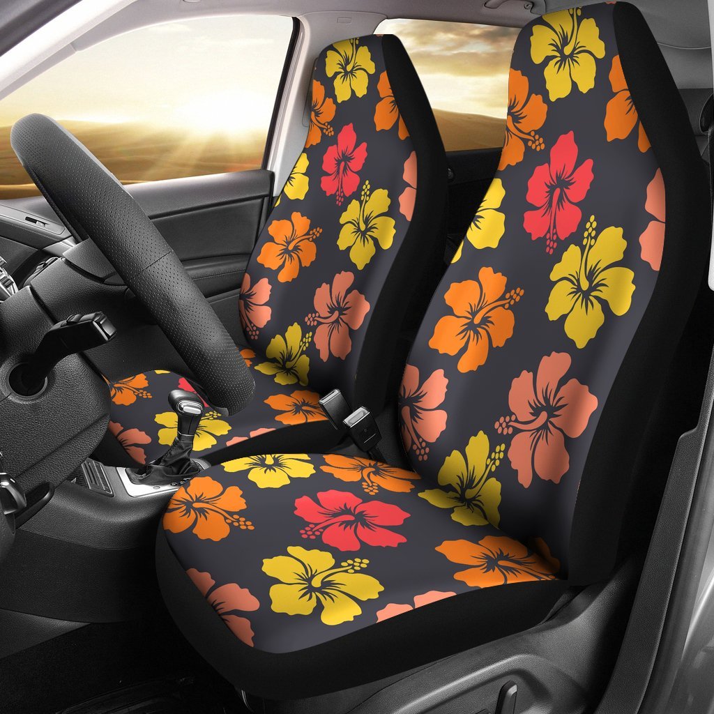 Hibiscus Pattern Print Design HB024 Universal Fit Car Seat Covers-JorJune