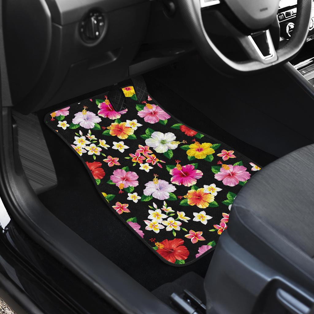 Hibiscus Pattern Print Design HB025 Car Floor Mats-JorJune