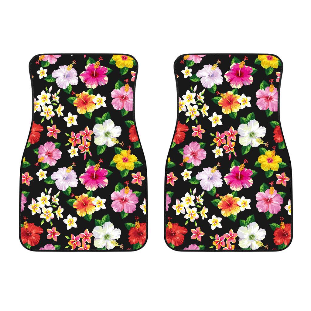 Hibiscus Pattern Print Design HB025 Car Floor Mats-JorJune