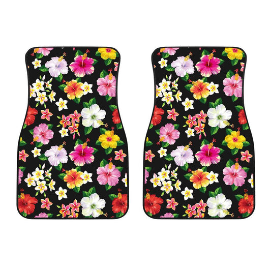 Hibiscus Pattern Print Design HB025 Car Floor Mats-JorJune
