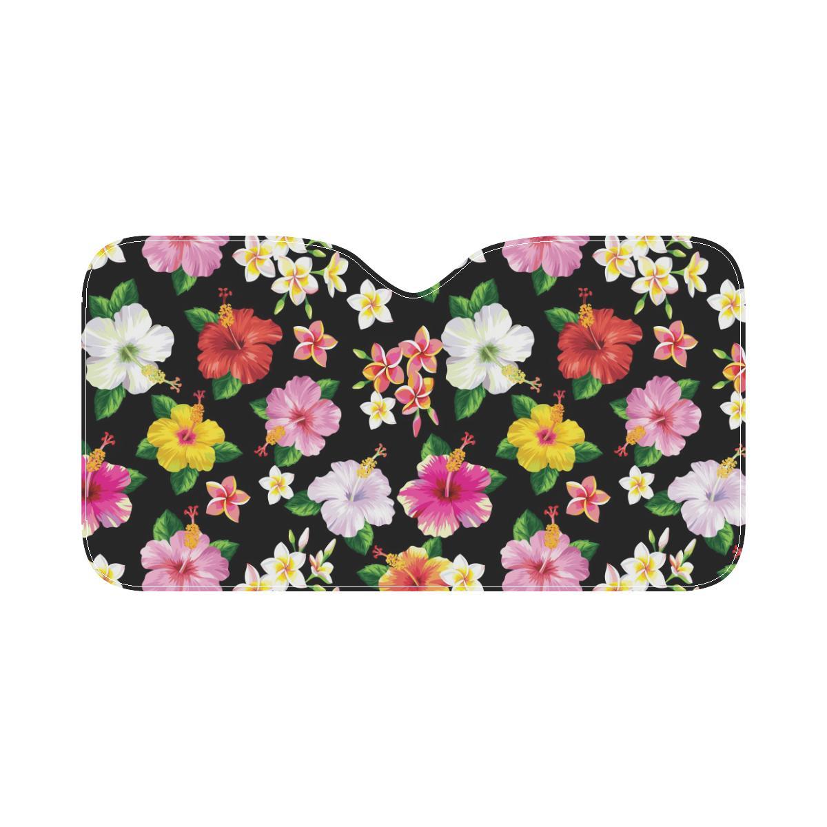 Hibiscus Pattern Print Design HB025 Car Sun Shade-JorJune